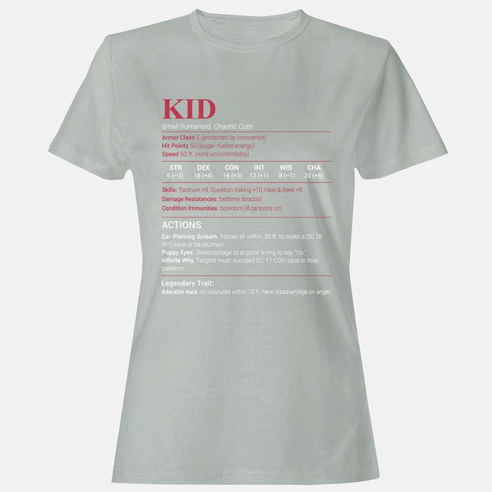 Kid Stats Women's T-Shirt - Ash - 2