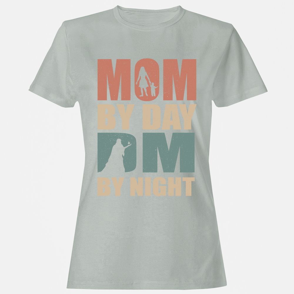Mom By Day DM By Night Women's T-Shirt - Ash - 2
