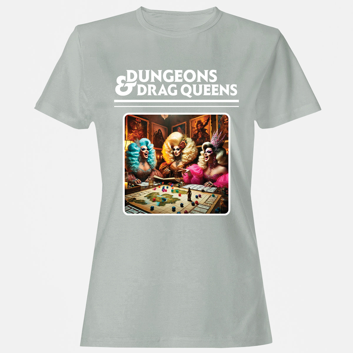 Dungeons & Drag Queens Women's T-Shirt - Ash - 2