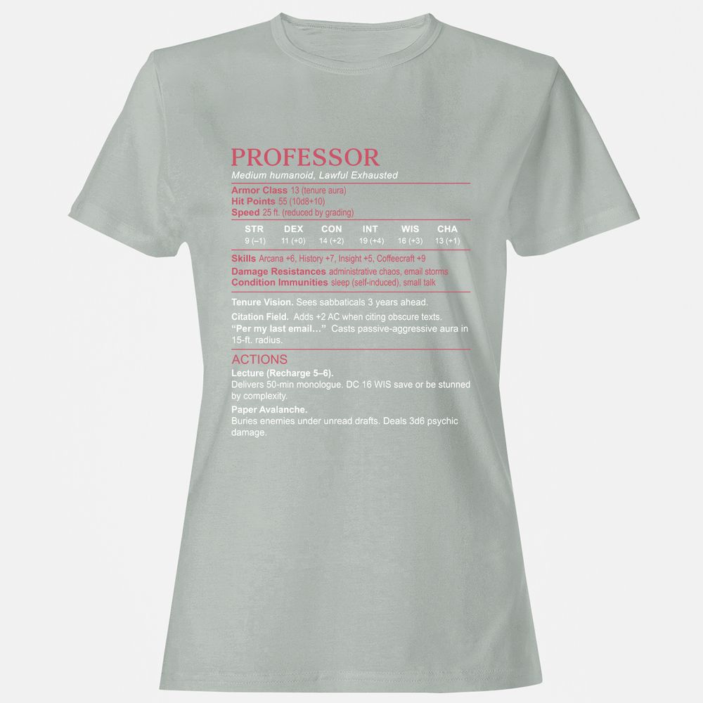Professor Stats Women's T-Shirt - Ash - 2