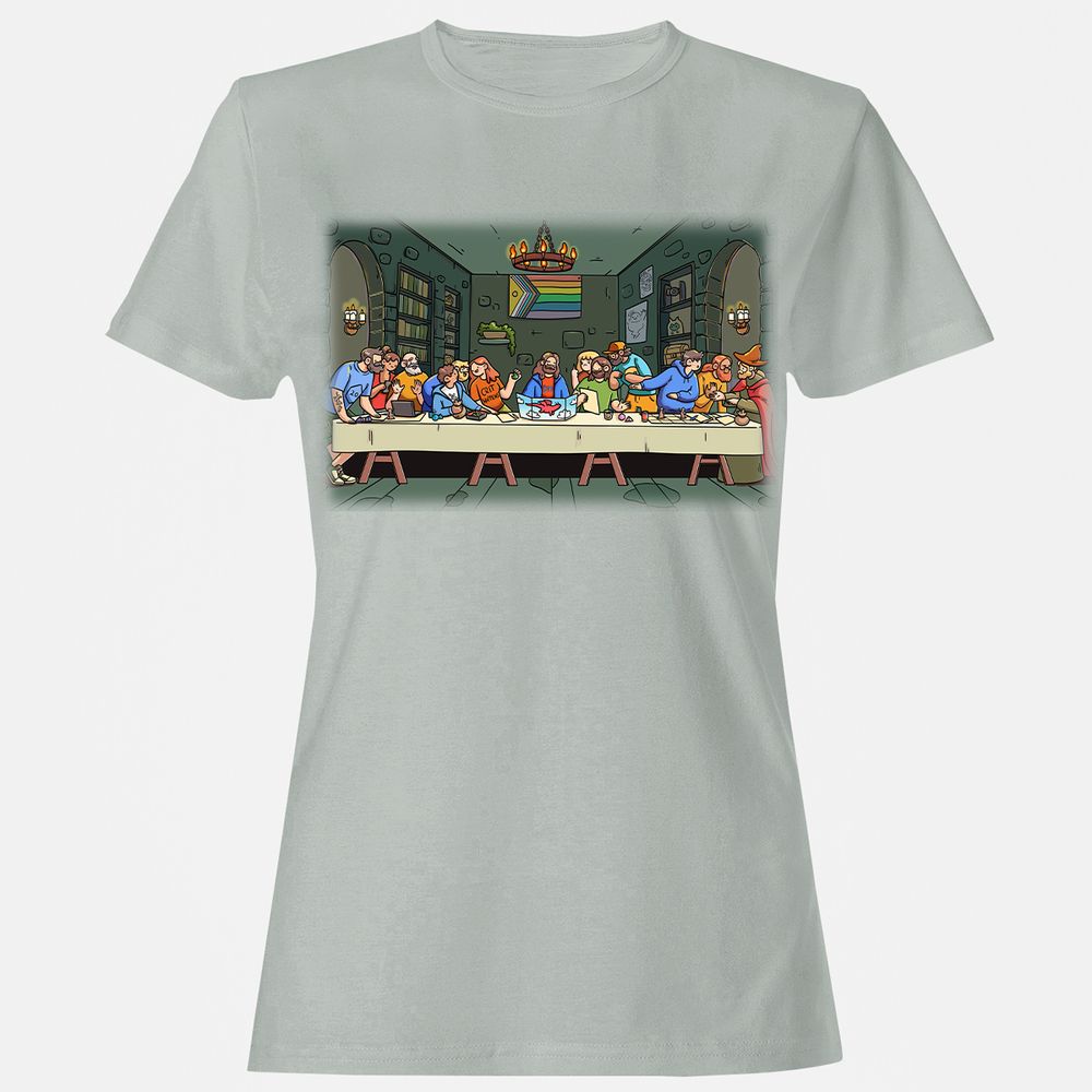 DnD Characters Pride Themed The Last Supper Shirt Women's T-Shirt - Ash - 2