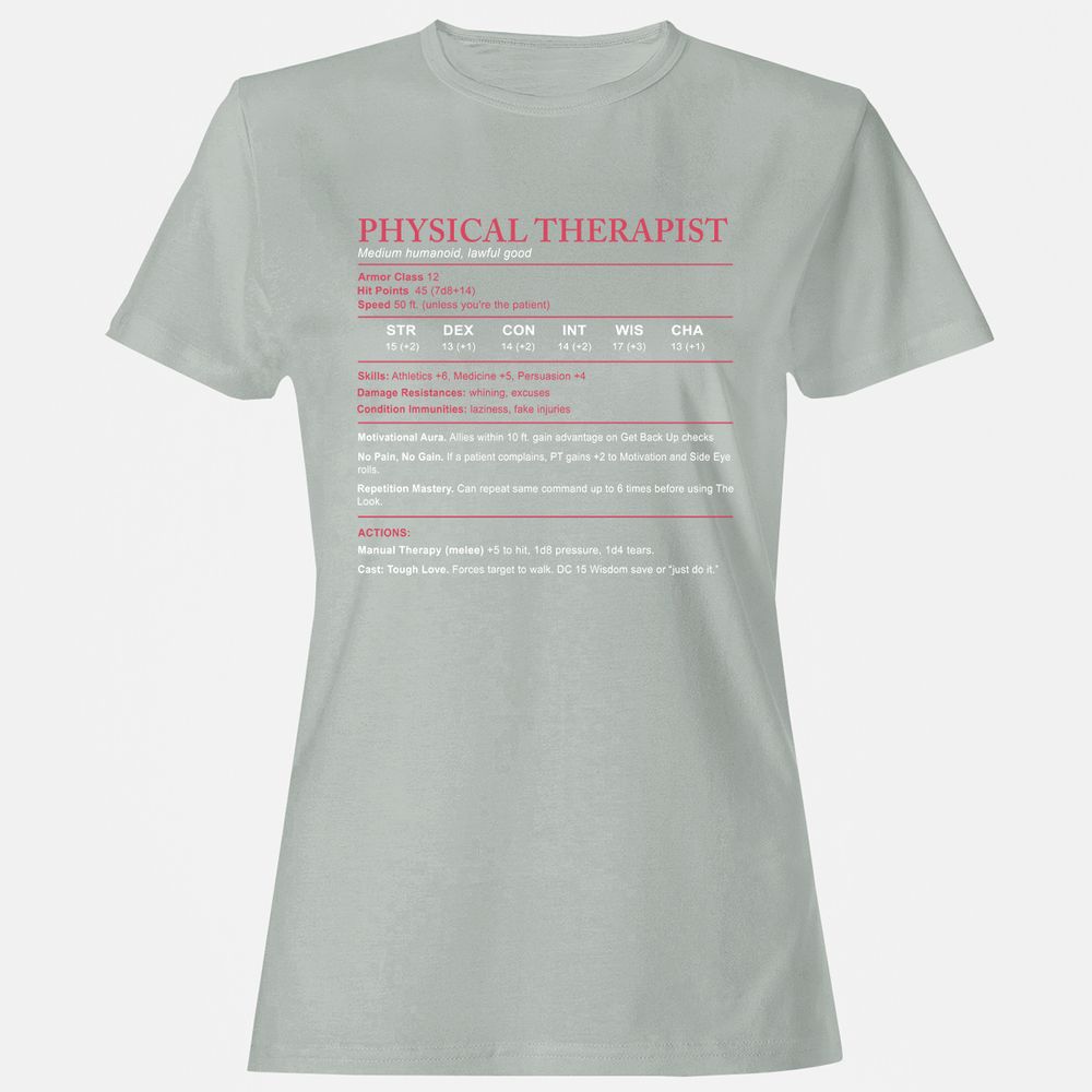 Physical Therapist Stats Women's T-Shirt - Ash - 2