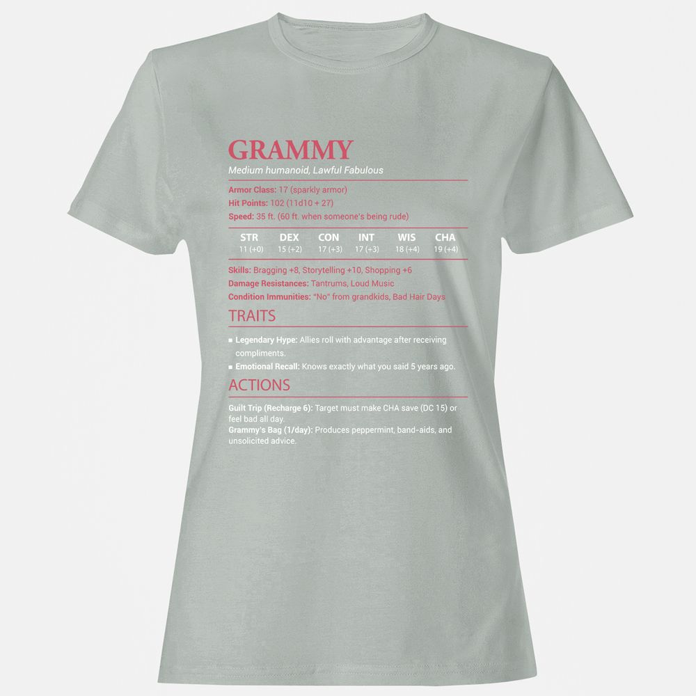 Grammy Stats Women's T-Shirt - Ash - 2
