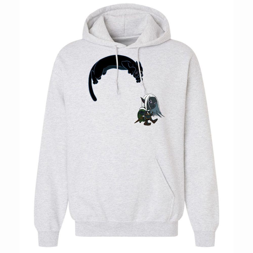 Drizzt and Guenhwyvar Classic Unisex Hoodie - Ash - 2