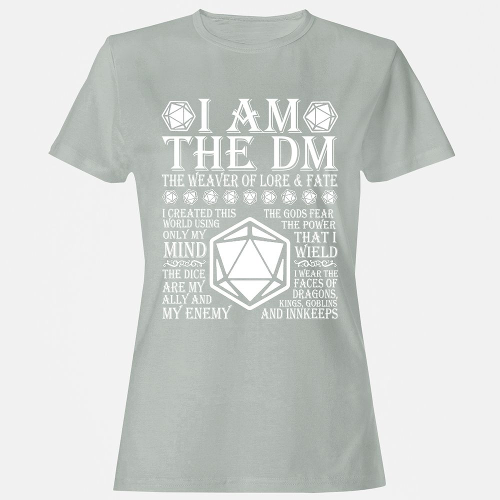 I Am The DM The Weaver Of Lore And Fate Women's T-Shirt - Ash - 2