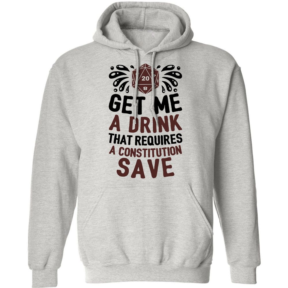 Get Me A Drink Classic Unisex Hoodie - Ash - 2