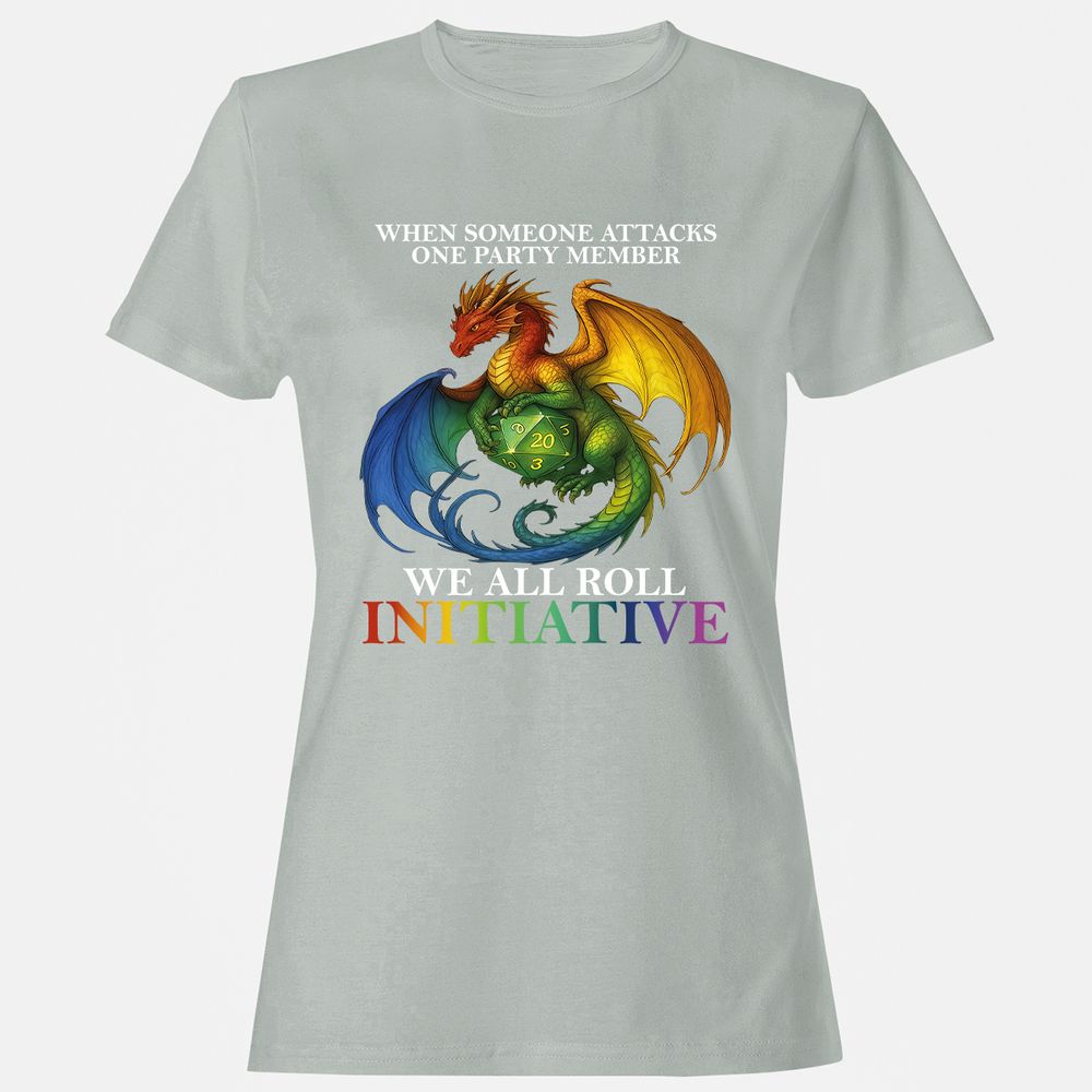 Dragon Roll For Initiative Women's T-Shirt - Ash - 2