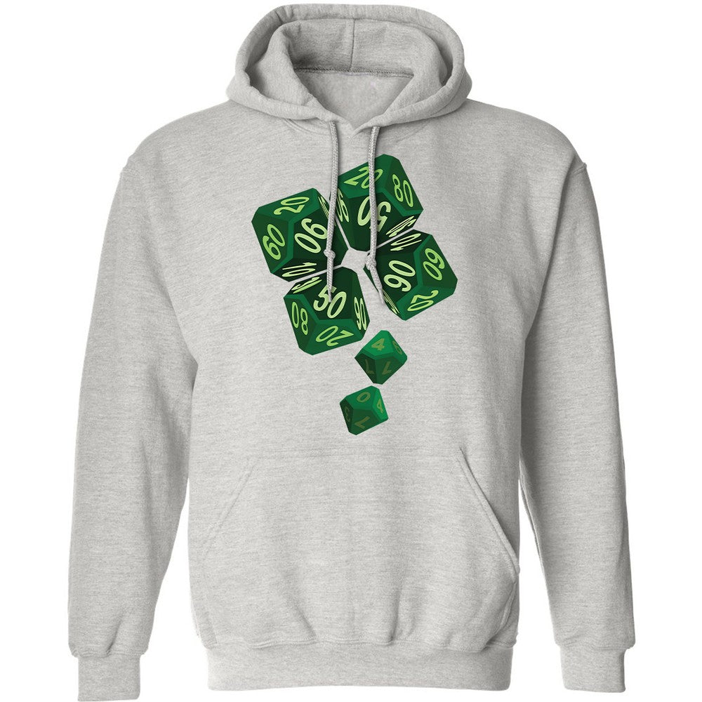 Dice Clover Classic Unisex Hoodie - Ash - 2