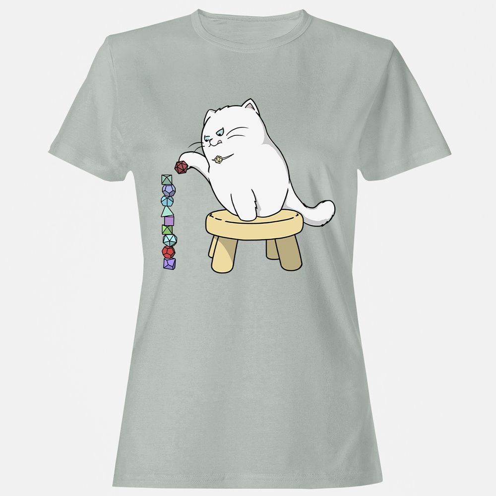 Cat Stacking Dice Women's T-Shirt - Ash - 2