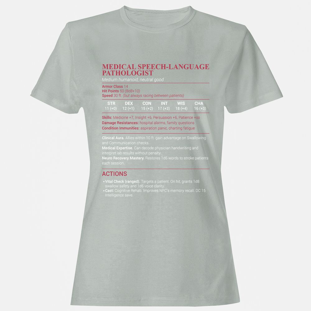 Medical SLP Women's T-Shirt - Ash - 2