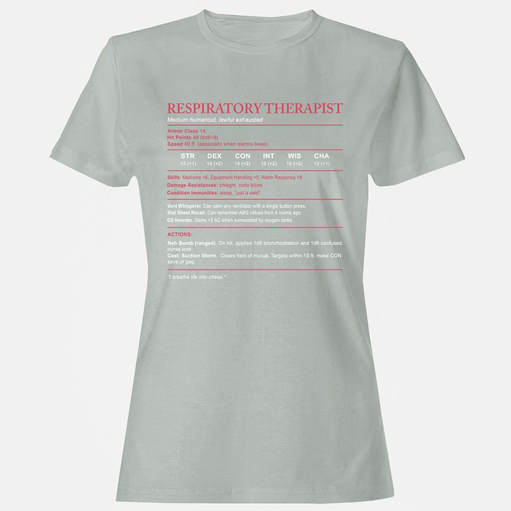 Respiratory Therapist Women's T-Shirt - Ash - 2