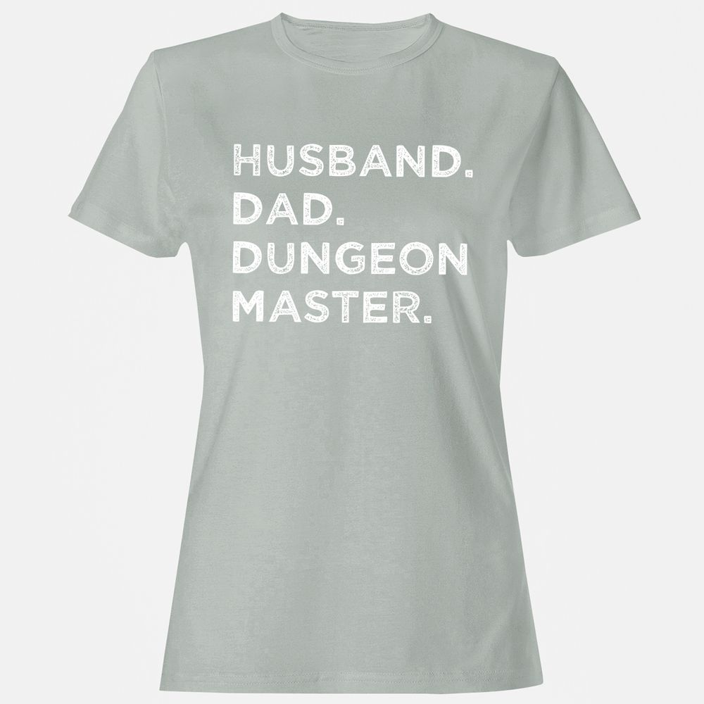 Husband Dad Dungeon Master Women's T-Shirt - Ash - 2
