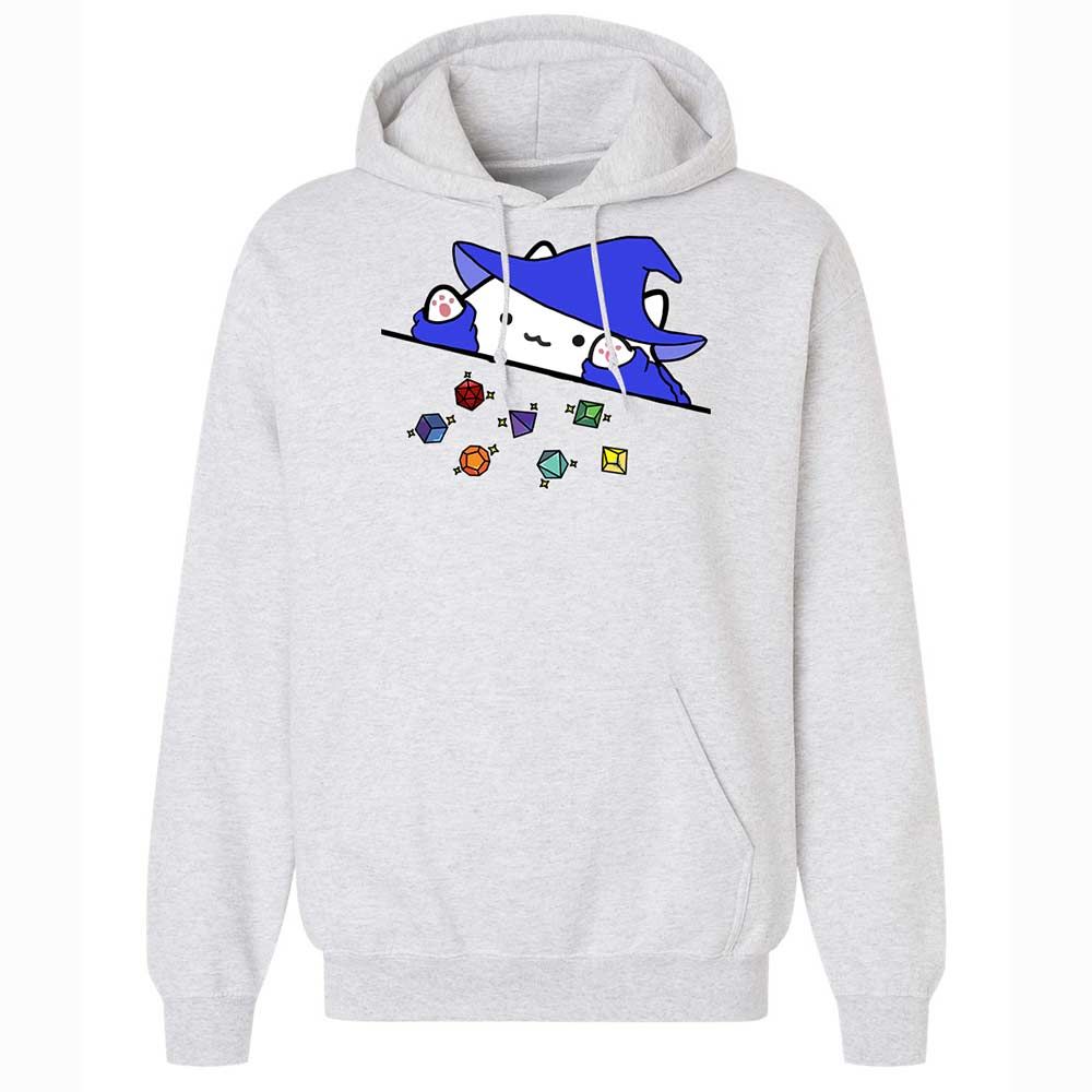 Cat Throws Dices Classic Unisex Hoodie - Ash - 2