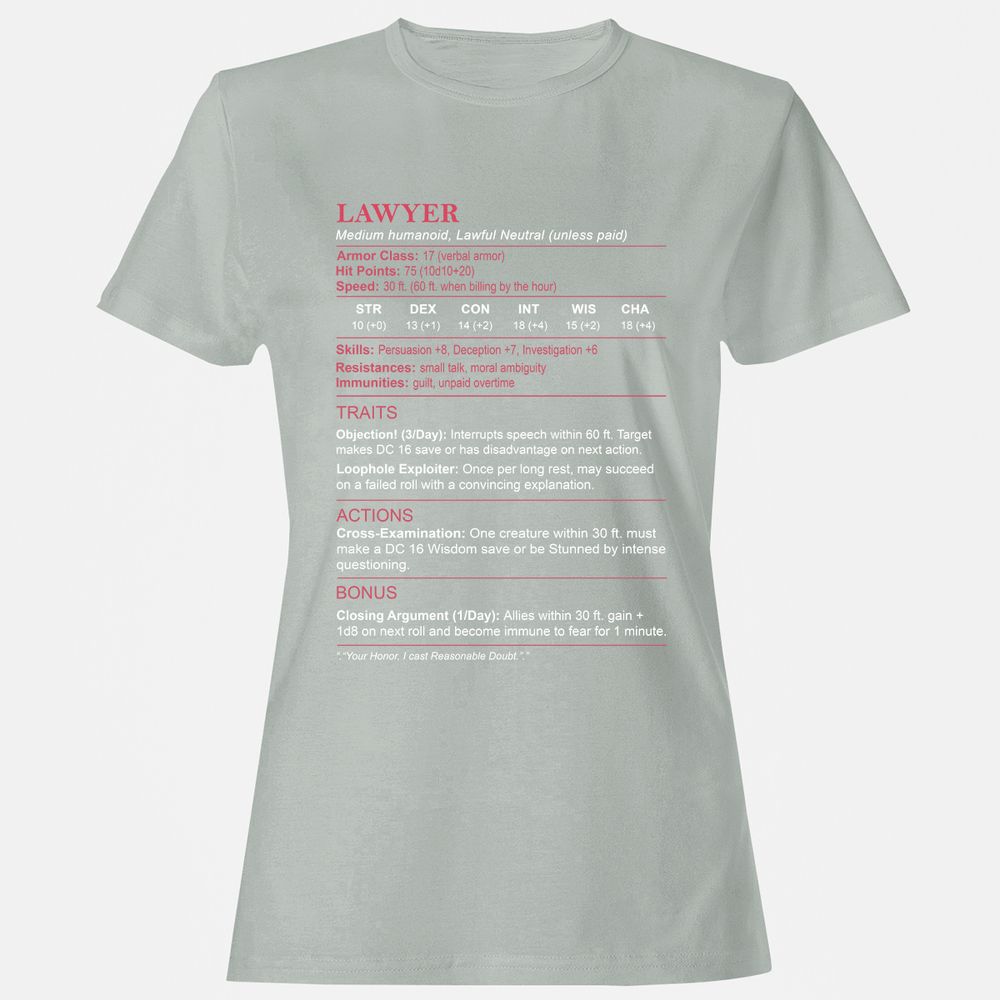 Lawyer Stats Women's T-Shirt - Ash - 2