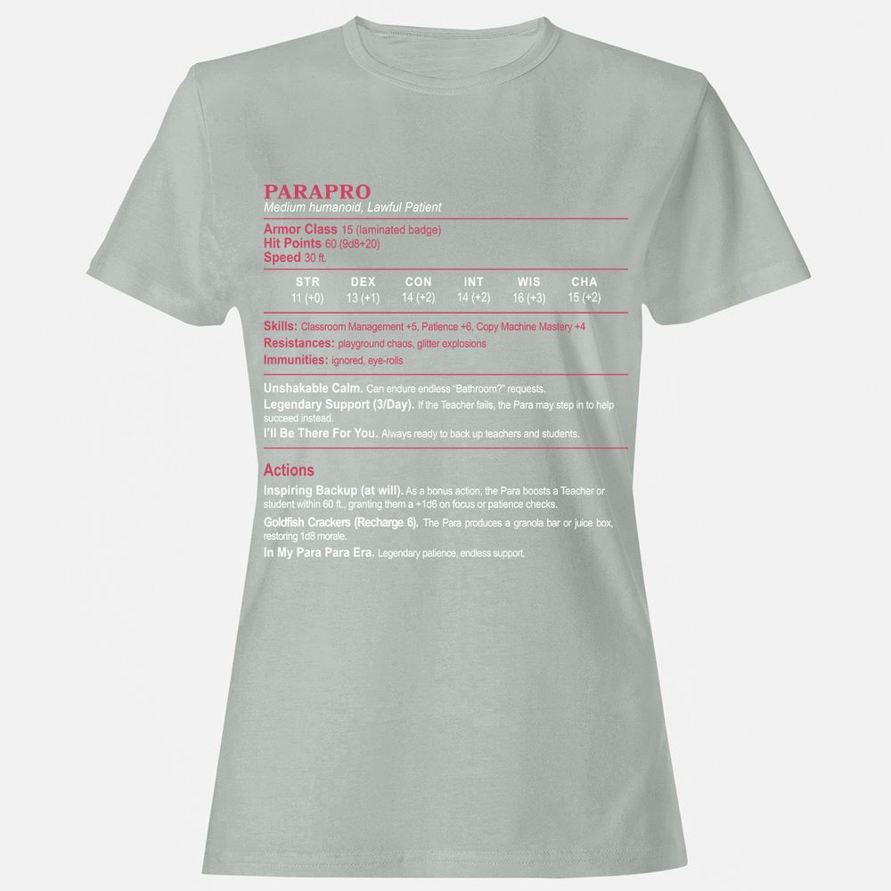 para Women's T-Shirt - Ash - 2