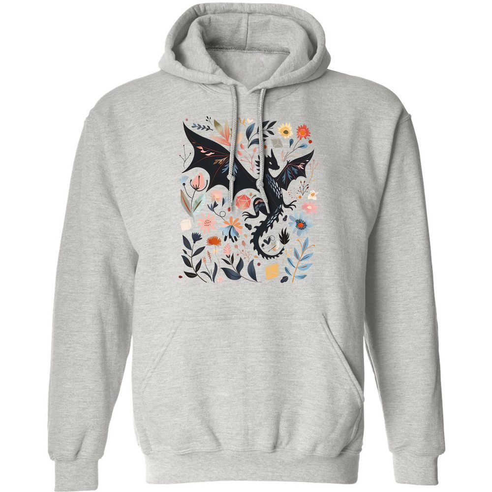 Floral DnD Dragon - Ash - 2