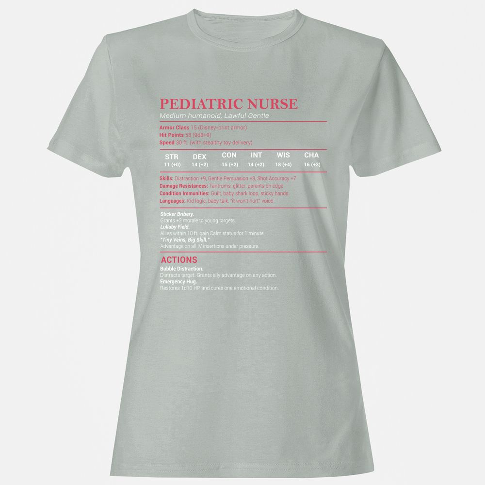 Pediatric Nurse Women's T-Shirt - Ash - 2