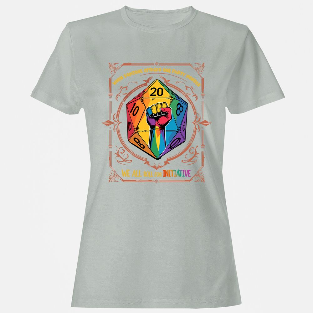 Roll For Initiative Women's T-Shirt - Ash - 2