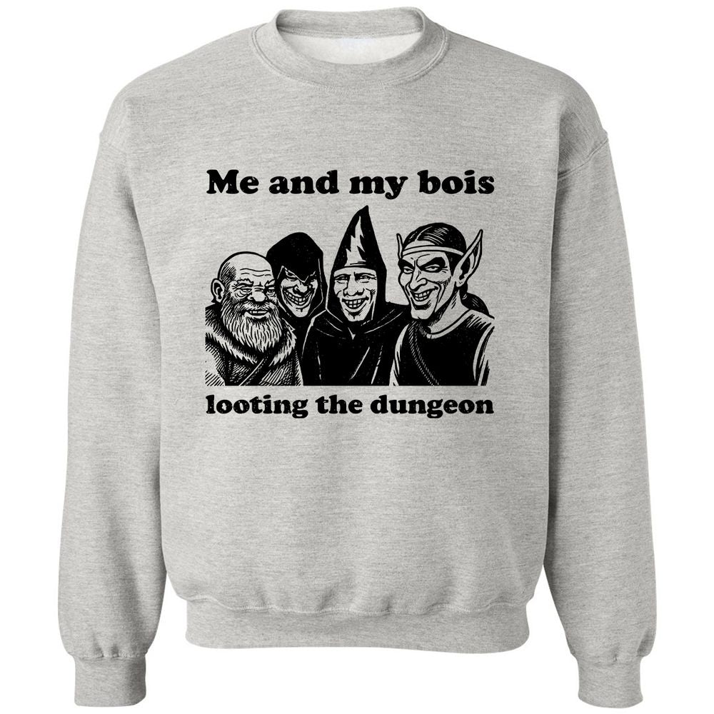 Me and my bois looting the dungeon Classic Unisex Sweatshirt - Ash - 2