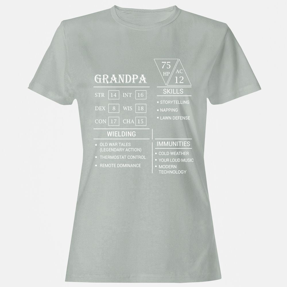Grandpa Stats Women's T-Shirt - Ash - 2