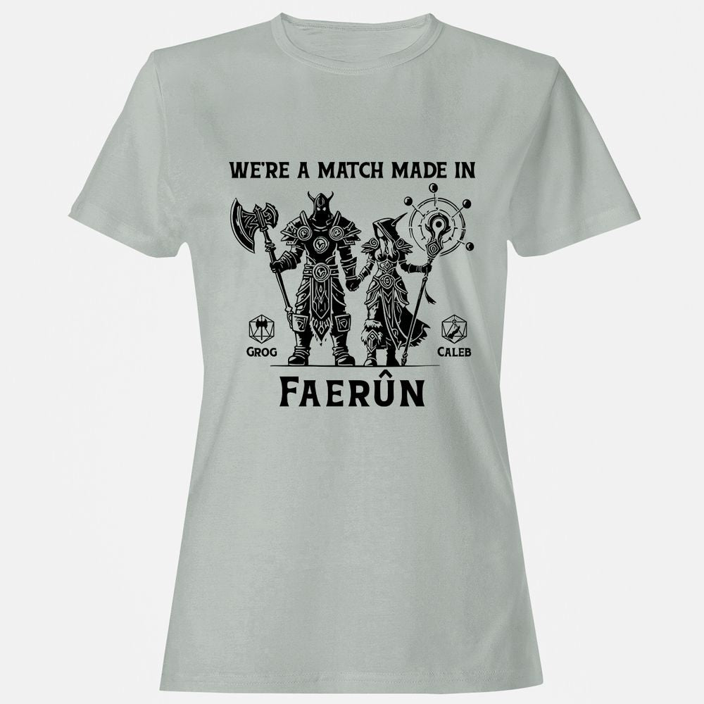 Custom DnD Class Couple Women's T-Shirt - Ash - 2