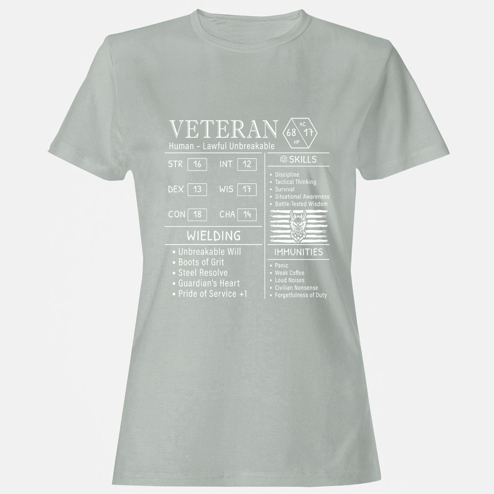 2710 veteran stats new Women's T-Shirt - Ash - 2