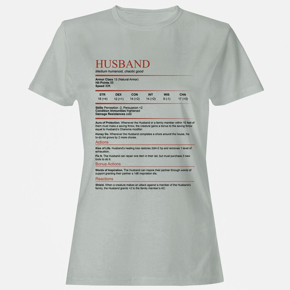 Husband White Women's T-Shirt - Ash - 2