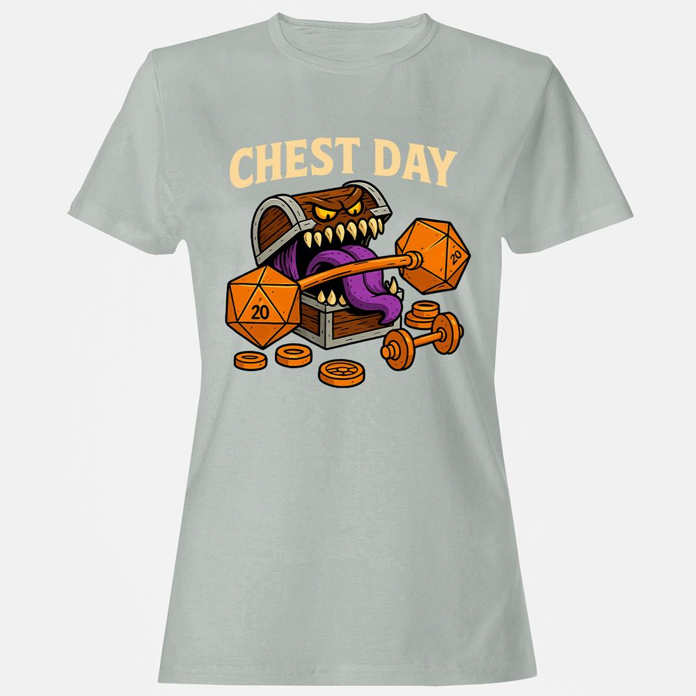 Chest Day Women's T-Shirt - Ash - 2