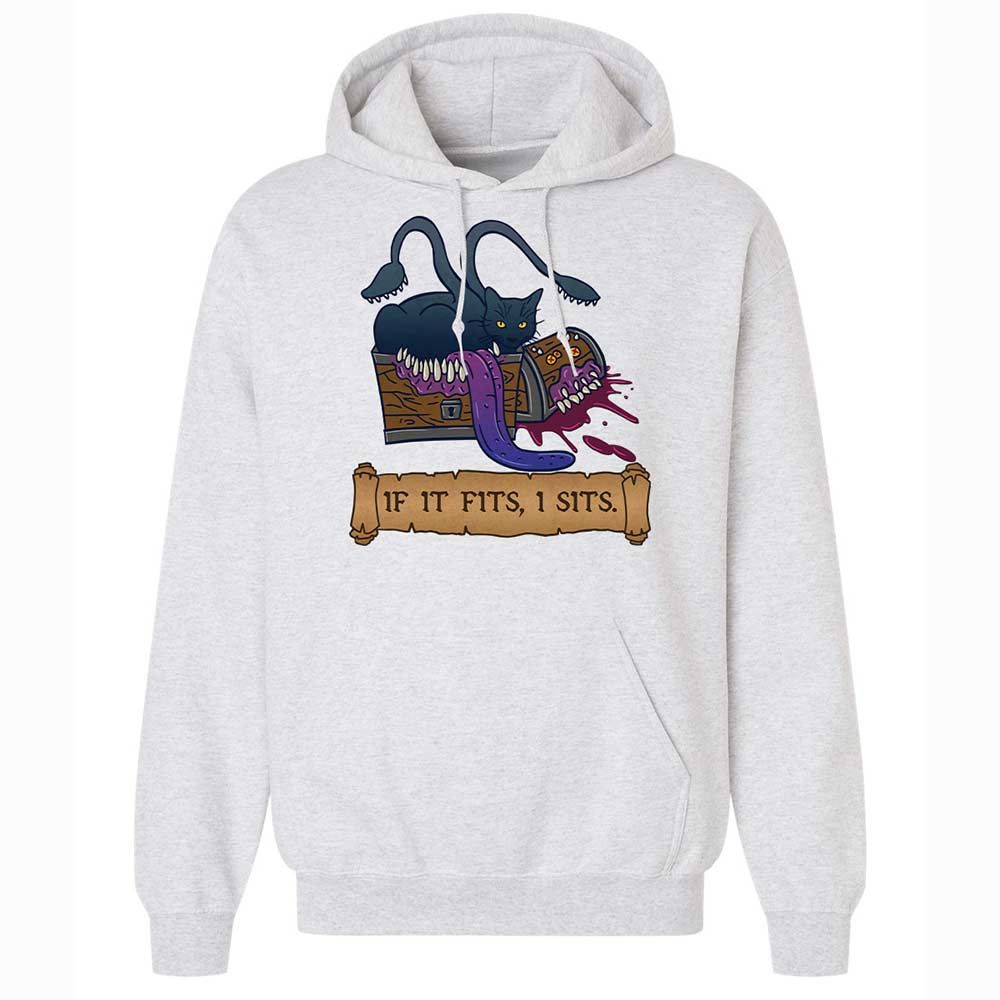 If It Fits I Sits Classic Unisex Hoodie - Ash - 2