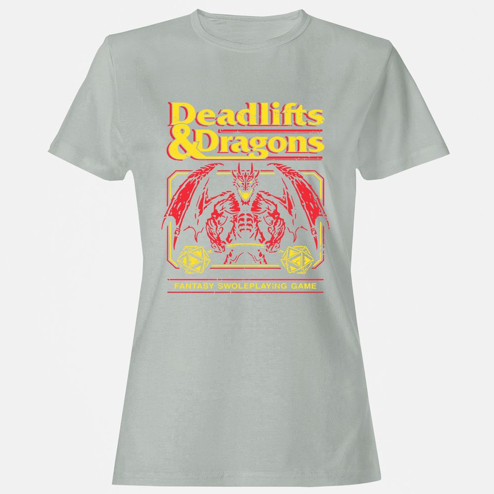 Deadlifts And Dragons Women's T-Shirt - Ash - 2