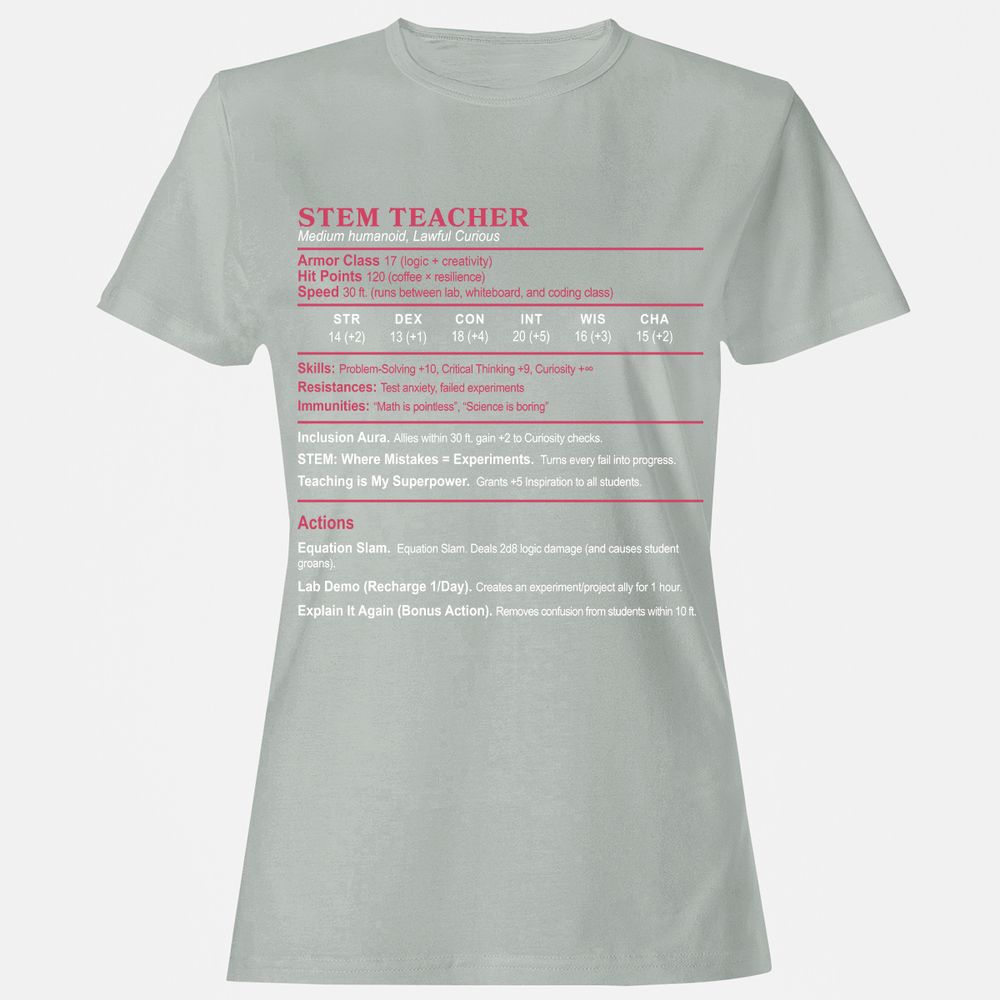 STEM TEACHER Women's T-Shirt - Ash - 2