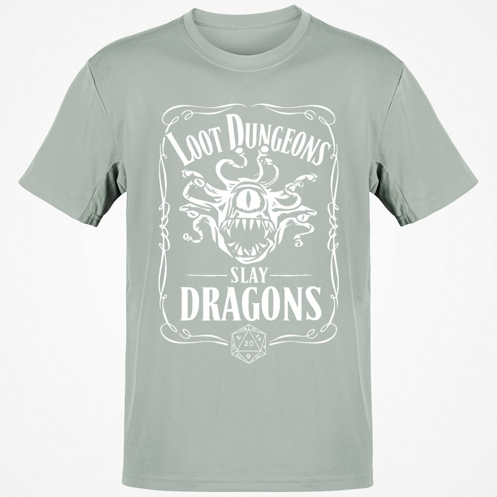 Loot Dungeon Slay Dragons Classic Unisex T-Shirt - Ash - 2