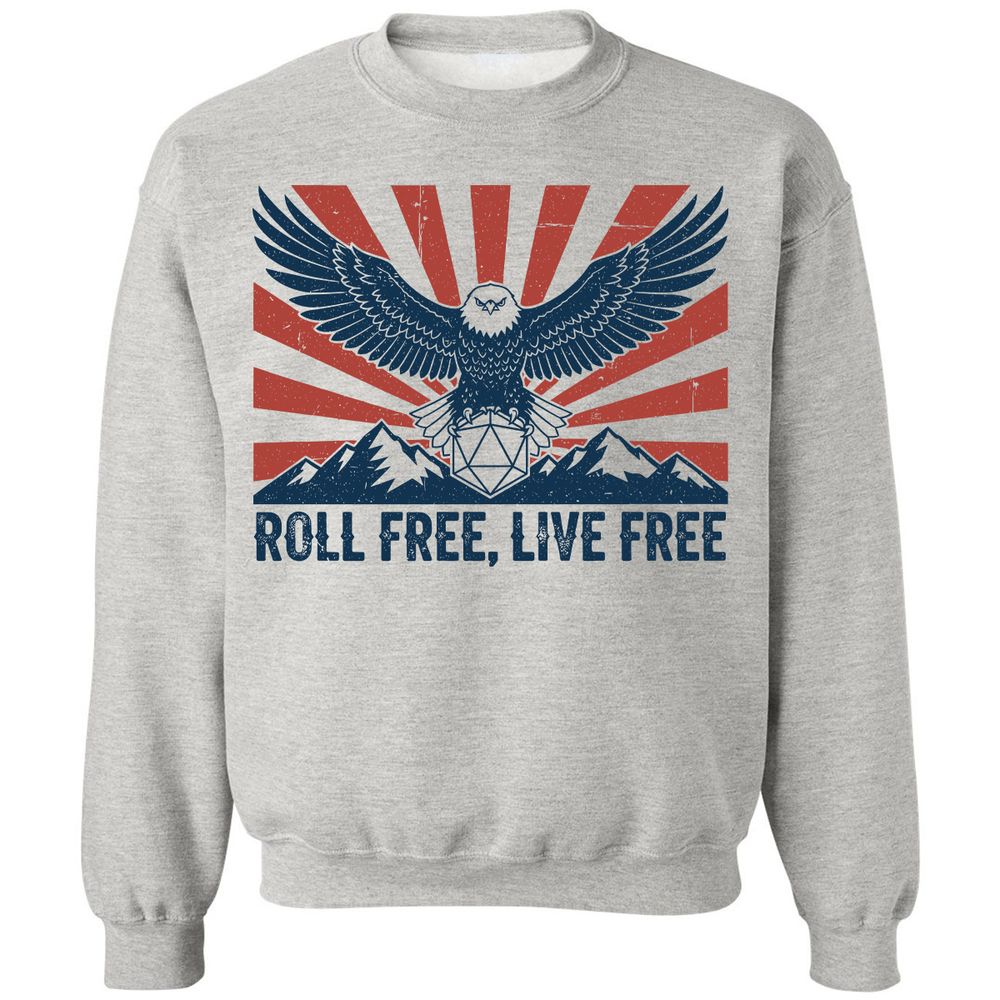 Roll Free, Live Free Classic Unisex Sweatshirt - Ash - 2