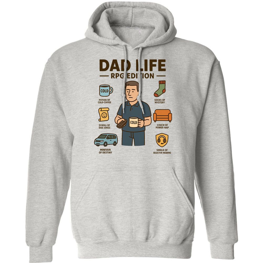 Dad Life RPG Edition Classic Unisex Hoodie - Ash - 2