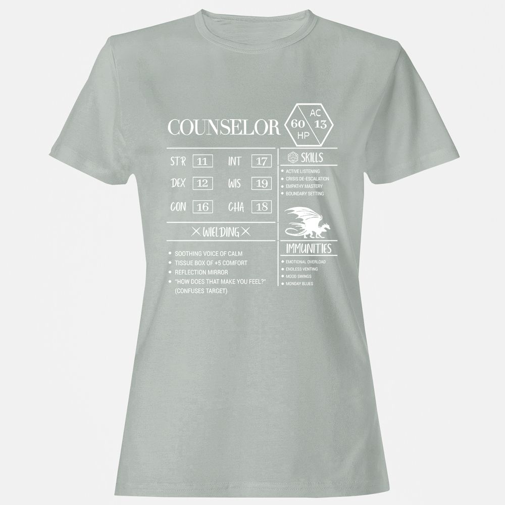 Counselor New Women's T-Shirt - Ash - 2