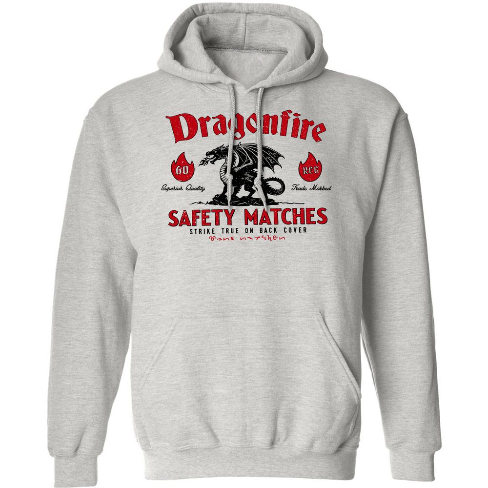Dragonfire Classic Unisex Hoodie - Ash - 2