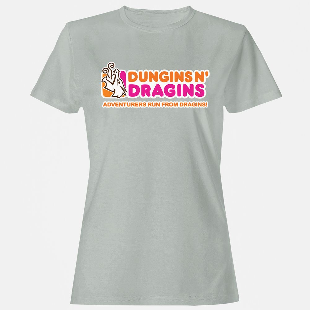 Dungins & Dragins Women's T-Shirt - Ash - 2