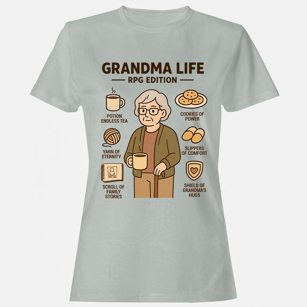 Grandma Life RPG Edition Women's T-Shirt - Ash - 2