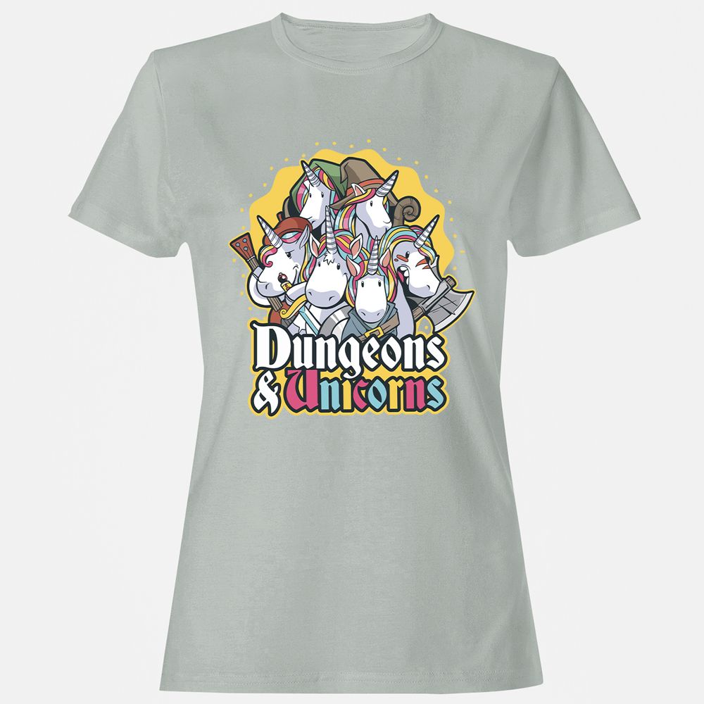 Dungeons And Unicorns Women's T-Shirt - Ash - 2