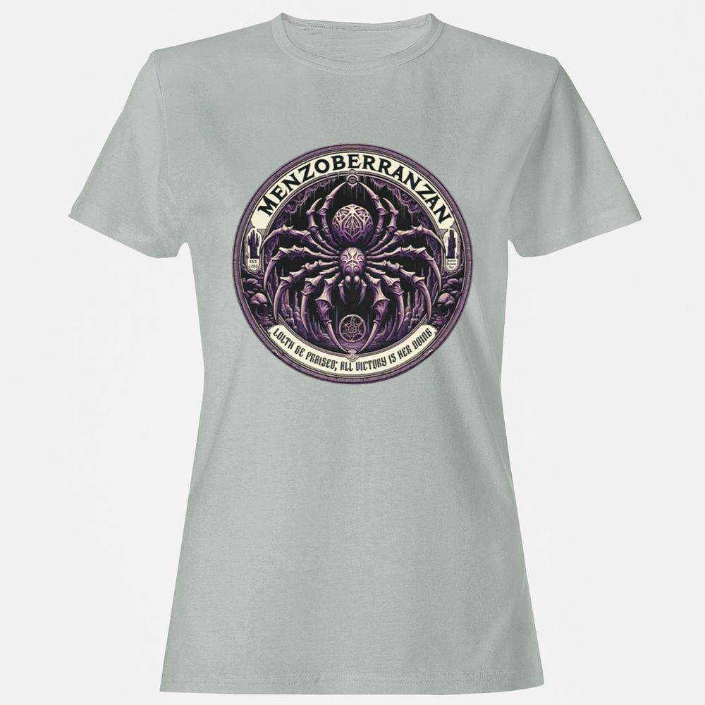 Menzoberranzan Lolth Be Praised Women's T-Shirt - Ash - 2