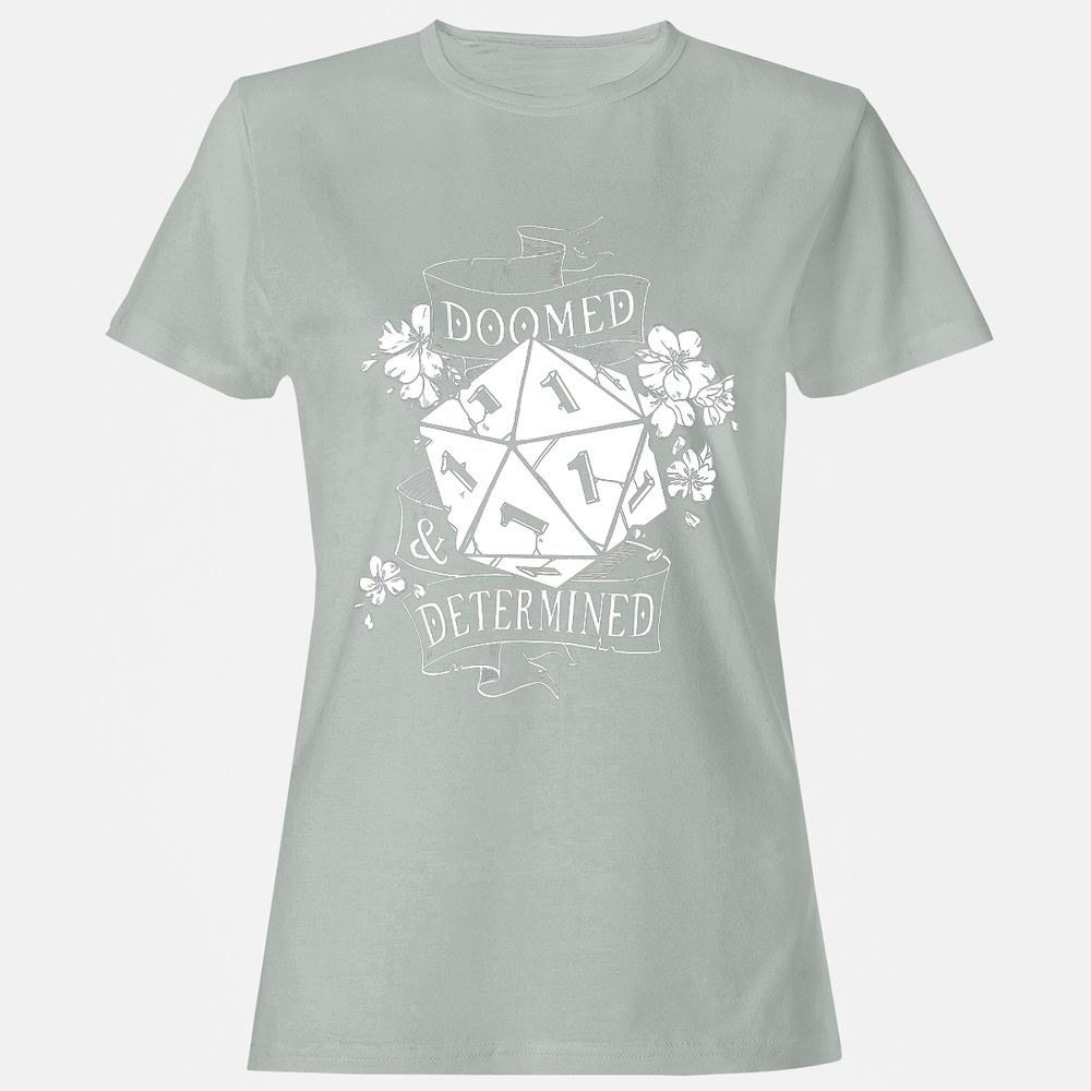 Doomed Determined Women's T-Shirt - Ash - 2