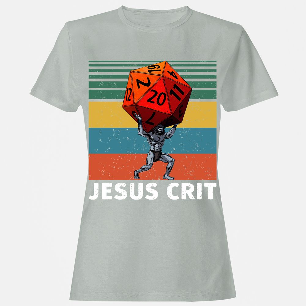 Jesus Crit Women's T-Shirt - Ash - 2