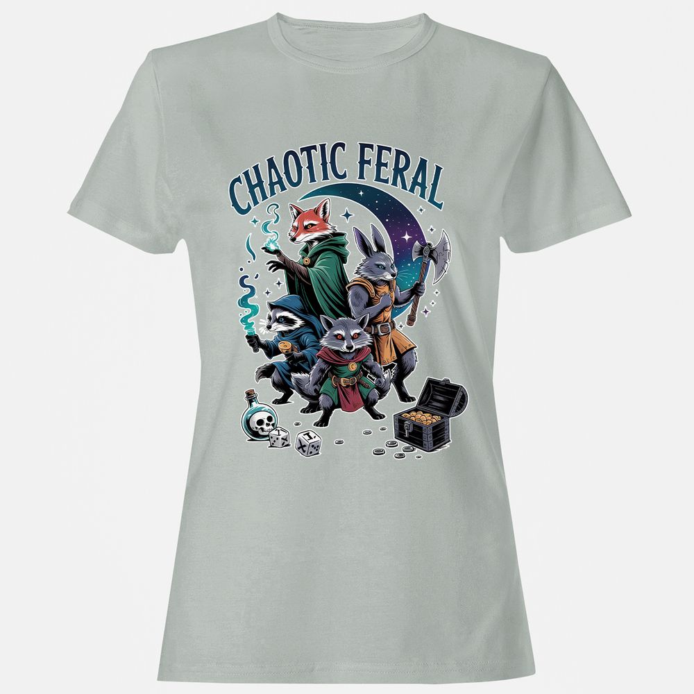 Chaotic Feral Women's T-Shirt - Ash - 2