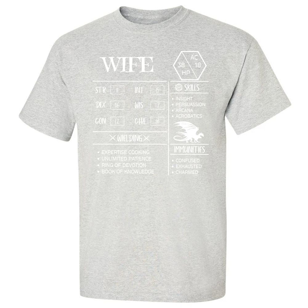 Wife Stats 2 Classic Unisex T-Shirt - Ash - 2