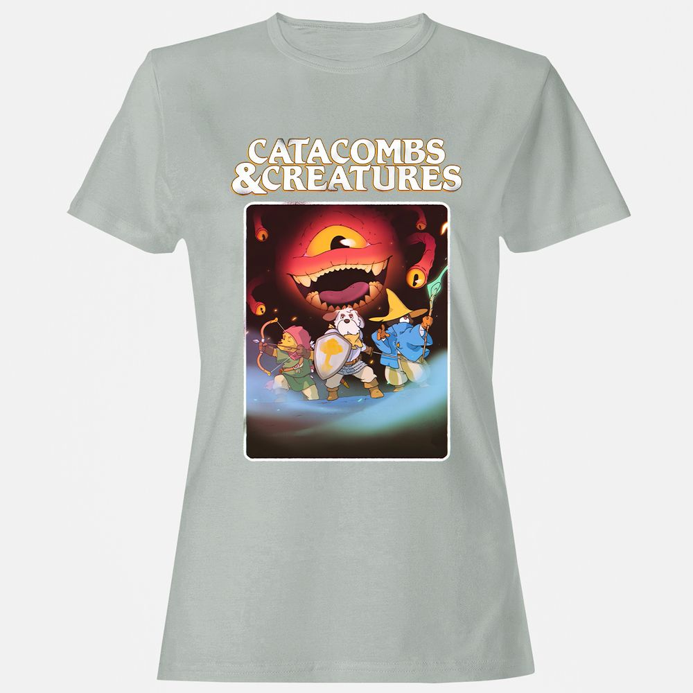 Catacombs & Creatures Women's T-Shirt - Ash - 2