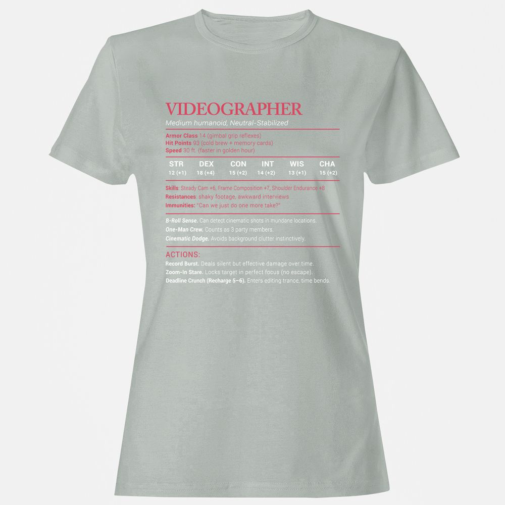 Videographer Stats Women's T-Shirt - Ash - 2