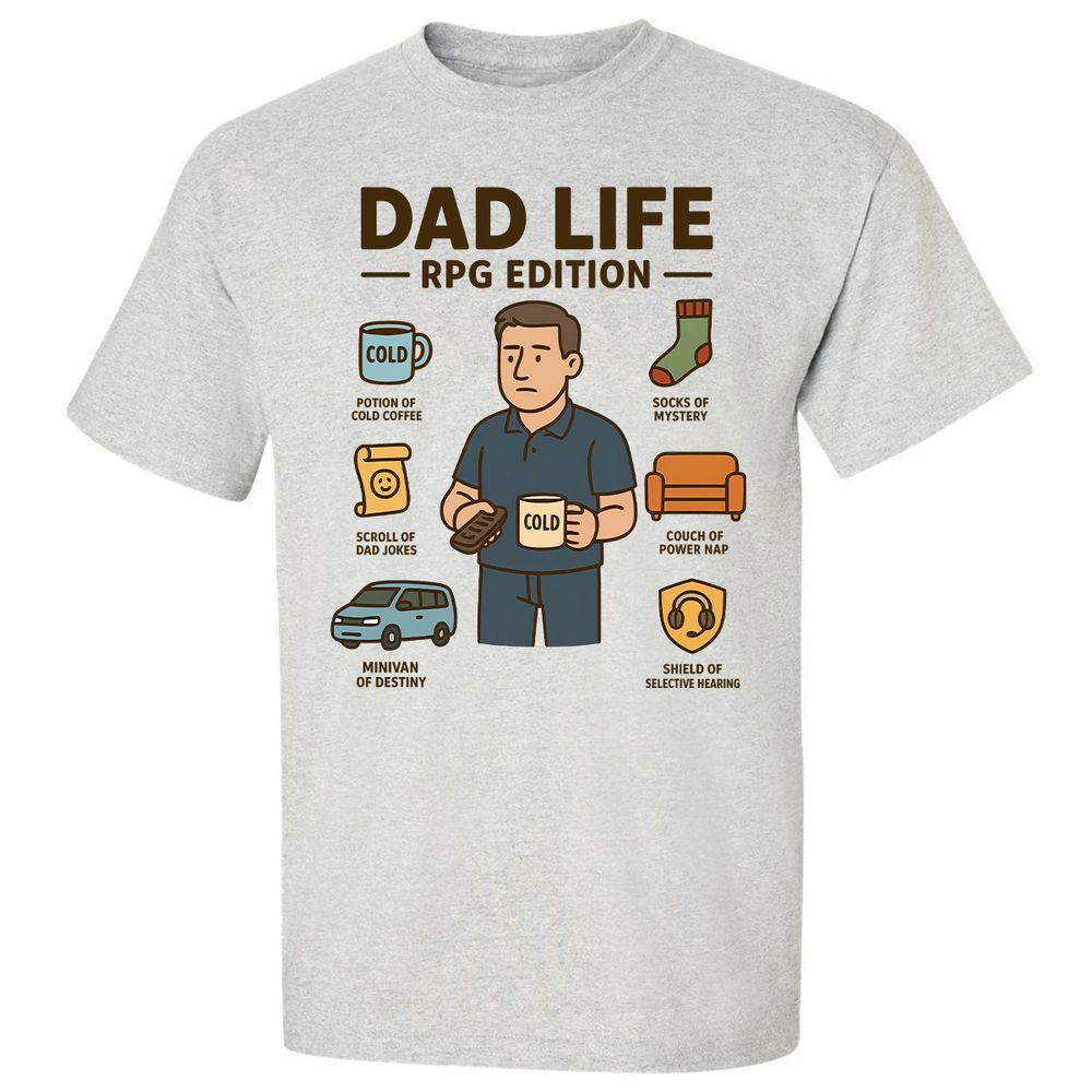 Dad Life RPG Edition Classic Unisex T-Shirt - Ash - 2