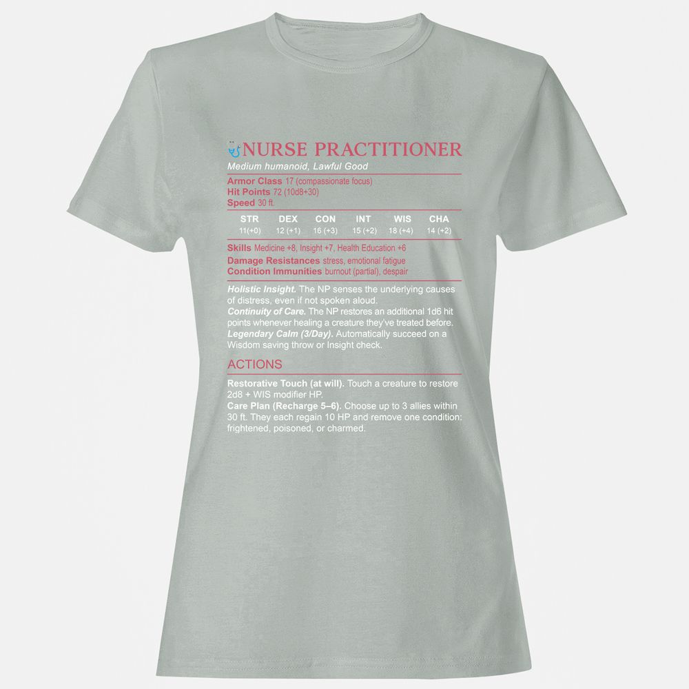 Nurse Practitioner Stats Women's T-Shirt - Ash - 2