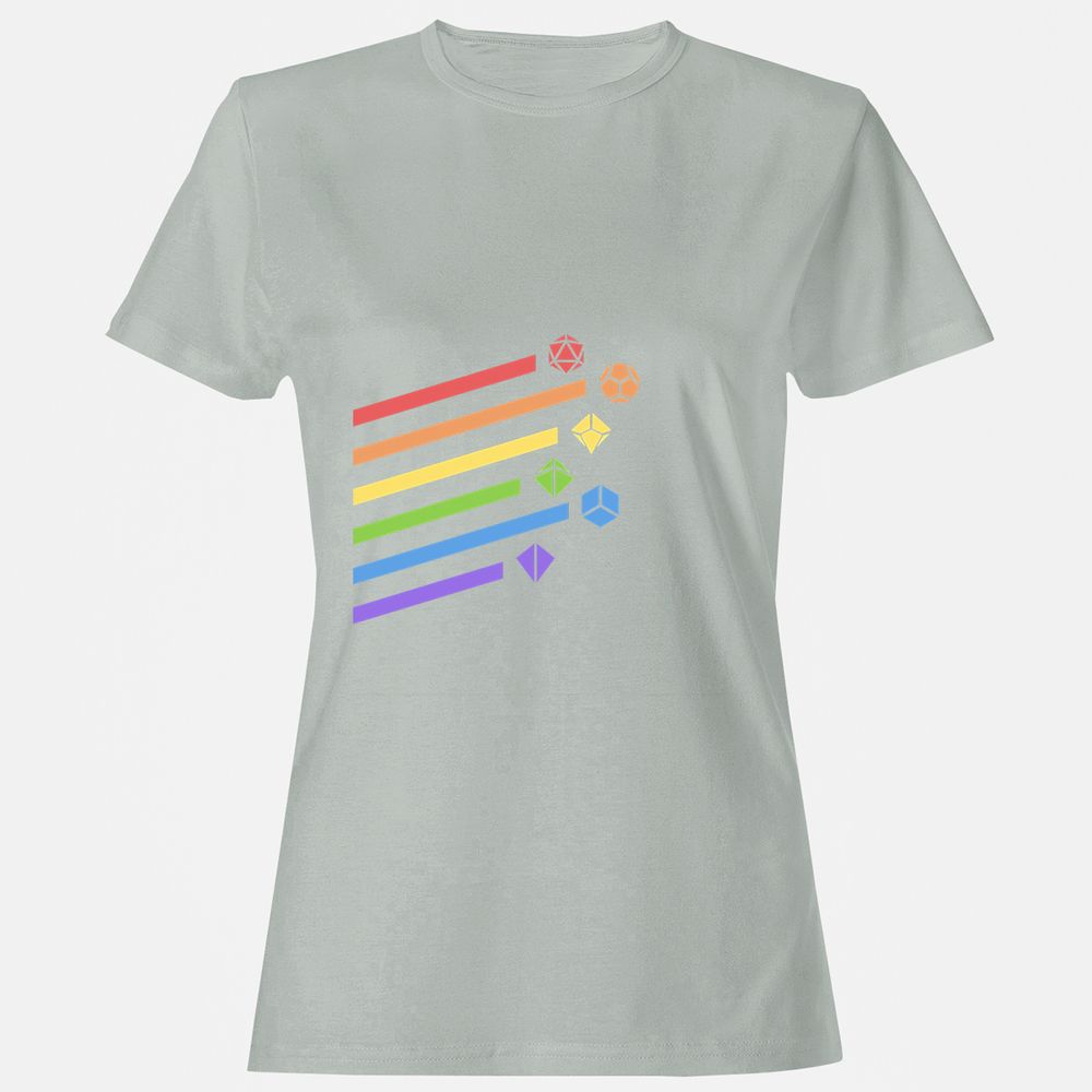 Rainbow Dice Set Women's T-Shirt - Ash - 2
