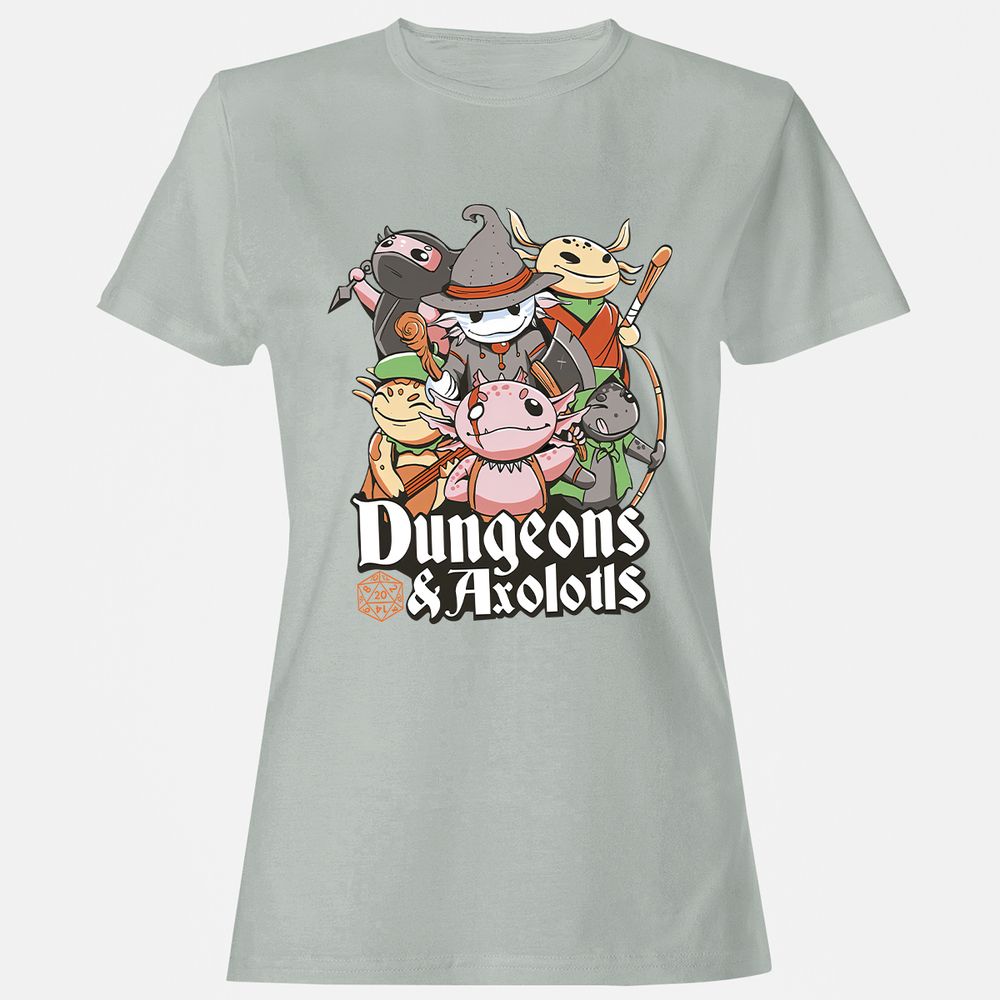 Dungeons And Axolotls Women's T-Shirt - Ash - 2